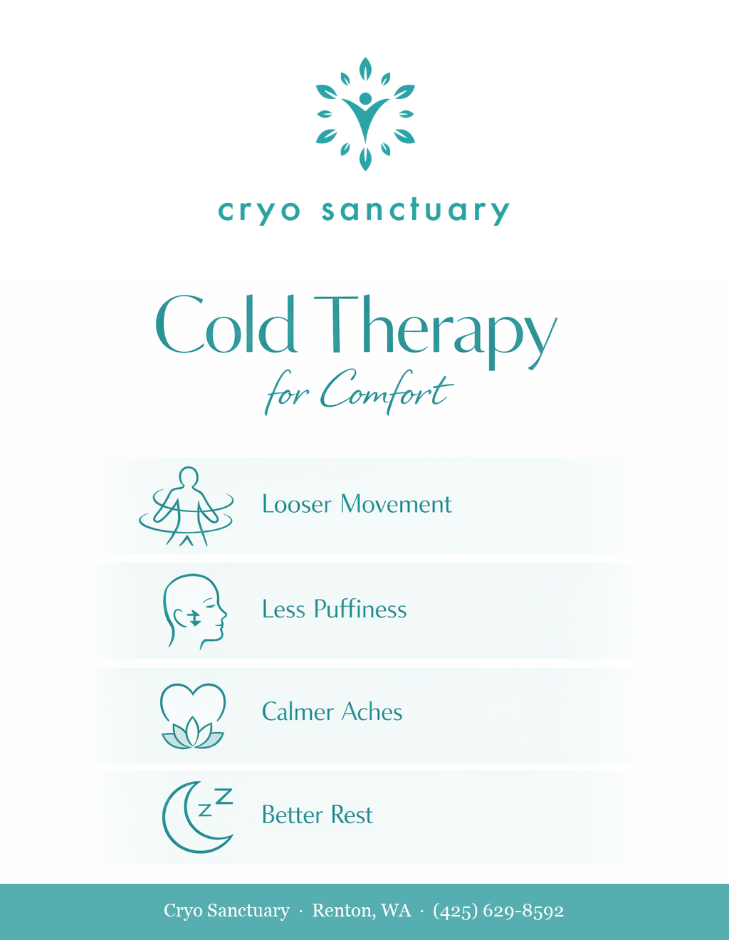 Cryotherapy for Chronic Pain: A Renton User’s 90-Day Journey infographic