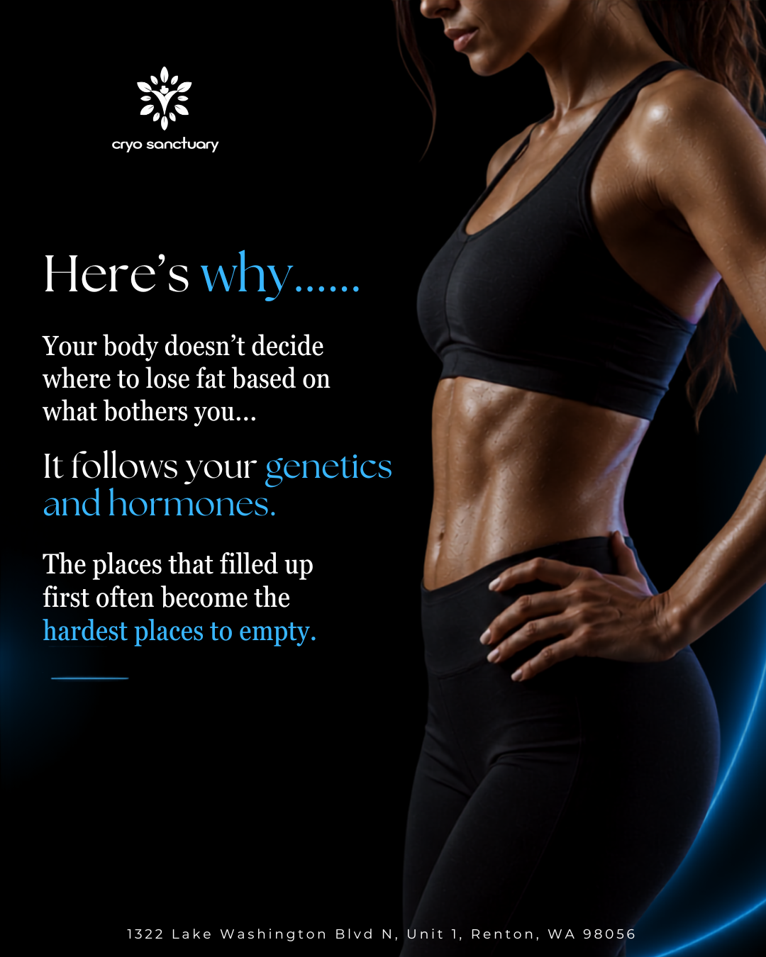 Why stubborn fat wont budge, Cryo Sanctuary Renton, slide 3 of 8