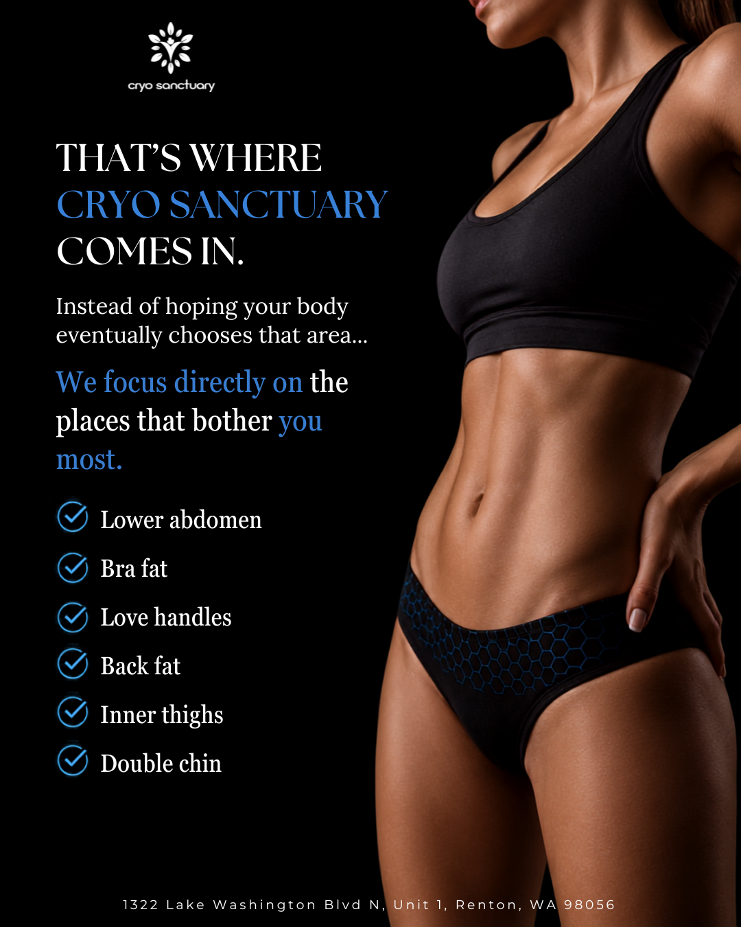 Why stubborn fat wont budge, Cryo Sanctuary Renton, slide 6 of 8